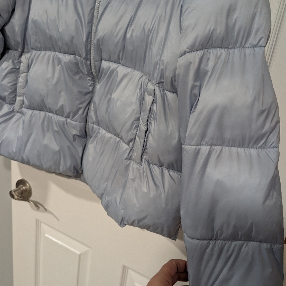 32 Degrees Heat Light Gray/Blue Puffer Jacket in Size XXL - Picture 5 of 15